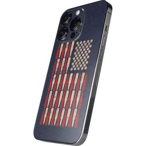 Blue Bullet American Flag iPhone 14 Pro Skin